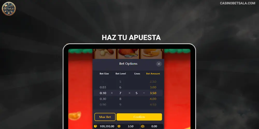 Haz tu apuesta Betsala Casino