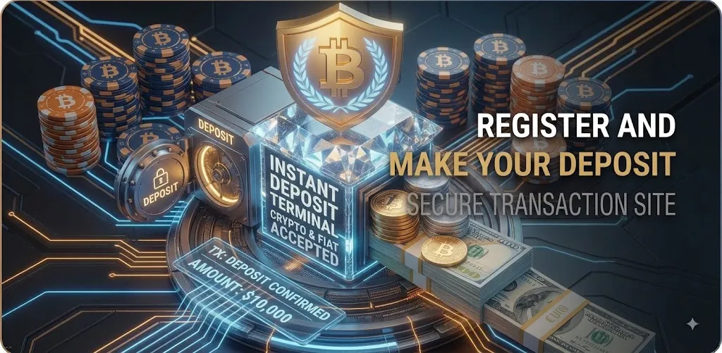 Register and make your deposit: